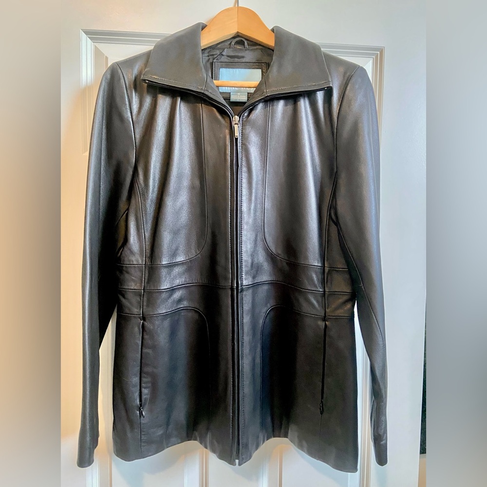 Nine West like new Leather Jacket Sz M